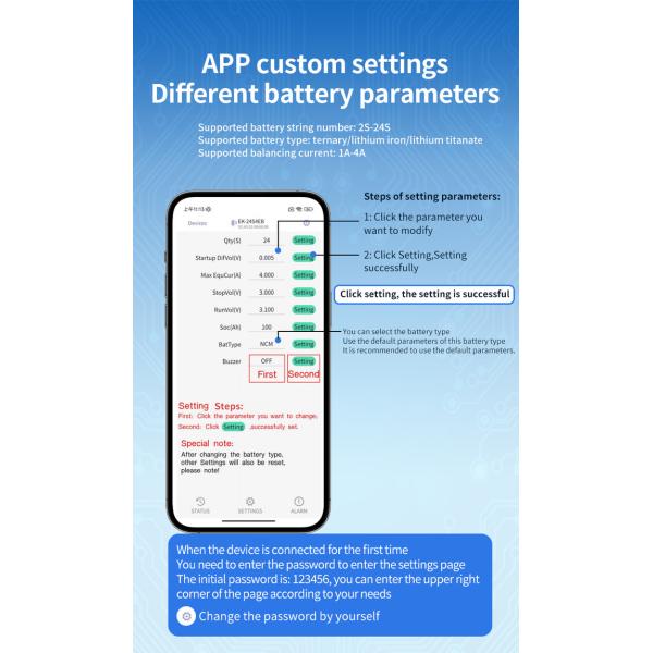 Enerkey 4A Smart Li-ion Balancer 2-24S Intelligent Equalizer For Industrial Energy Storage