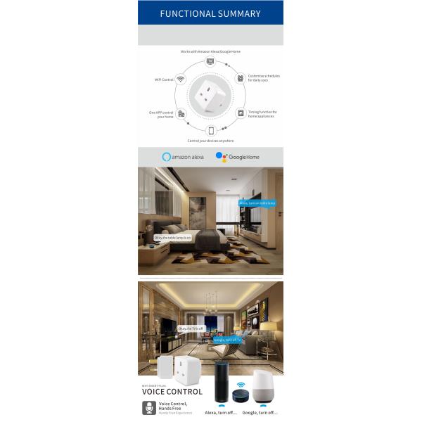 Wi-Fi Smart Plug UK Standard Socket With Power Metering Function