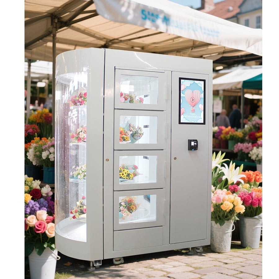China Winnsen Bouquet Vending Machine With LCD Digital Signage Advertising Function wholesale