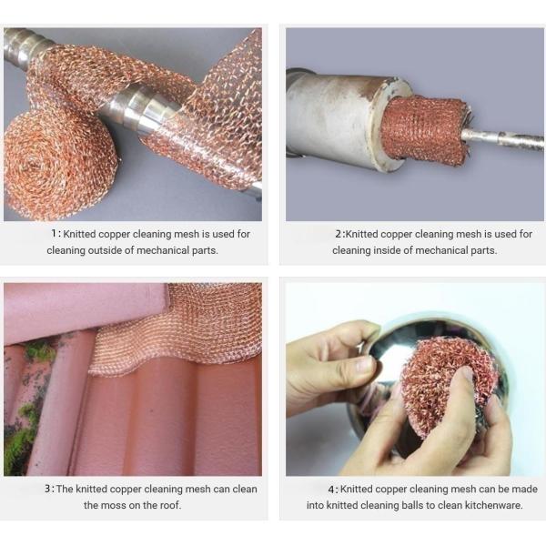 98% Copper Mesh Still Packing Customized For Heavy Duty Cleaning