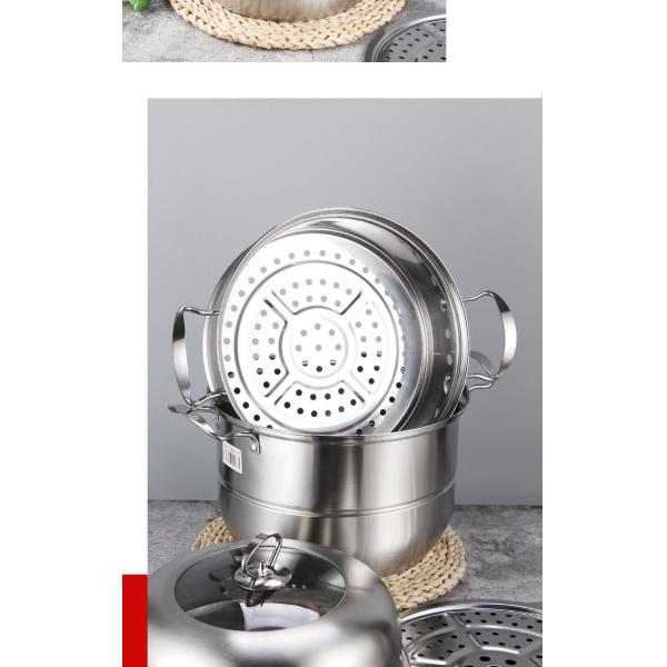 Multi-Layer 28cm Kitchen Pots Cookware Stainless Steel Cooking Pot 3 Layer Food Steamer Pot