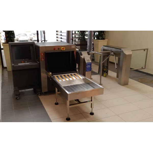 Stainless Steel Frame X Ray Baggage Scanner JC6040 Automatically Bi Directions Scanning