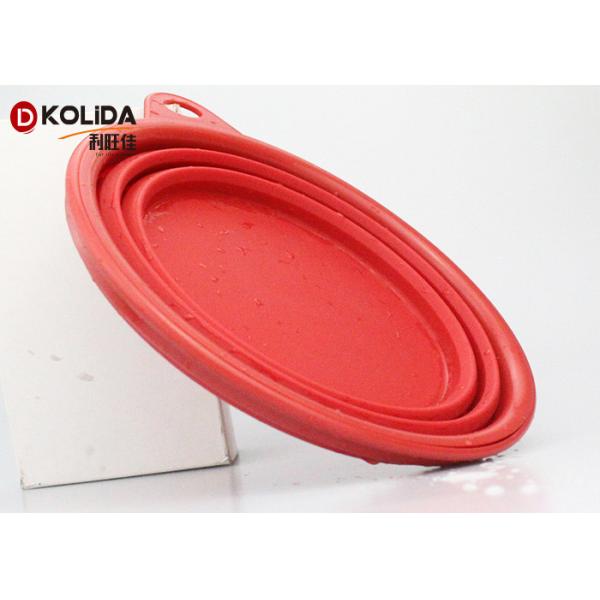 Portable Travel Collapsible Puppy Feeding Bowl Rubber And Silicone Dog Bowl