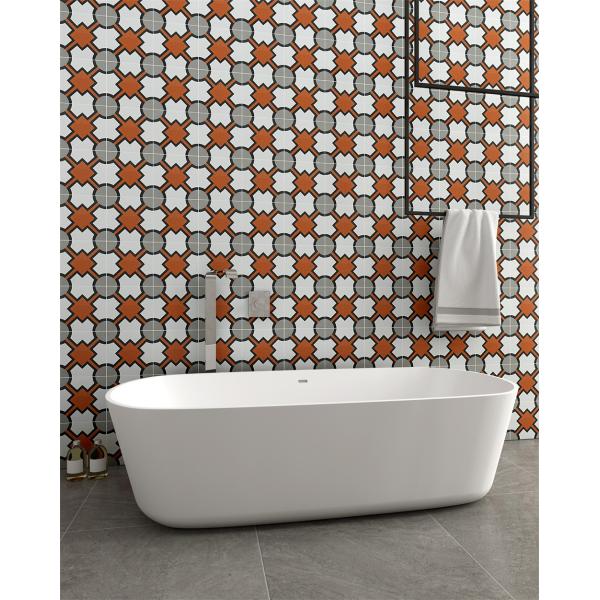 20x20cm Red Gray Ceramic Rustic Tile for Indoor Floor