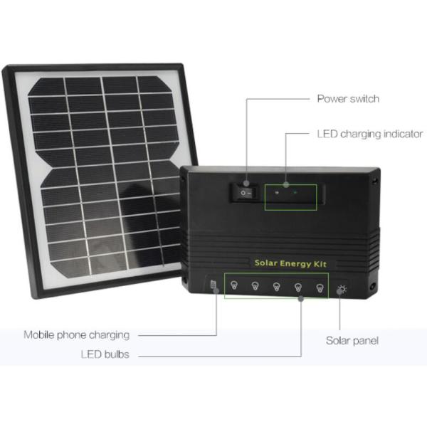 Energy Saving Indoor Home Solar Panel Led Lights USB Rechargeable Phone