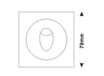 80° Beam Angle LED Recessed Wall Mounted Light , 3 W Pure White Mini LED Stair Light