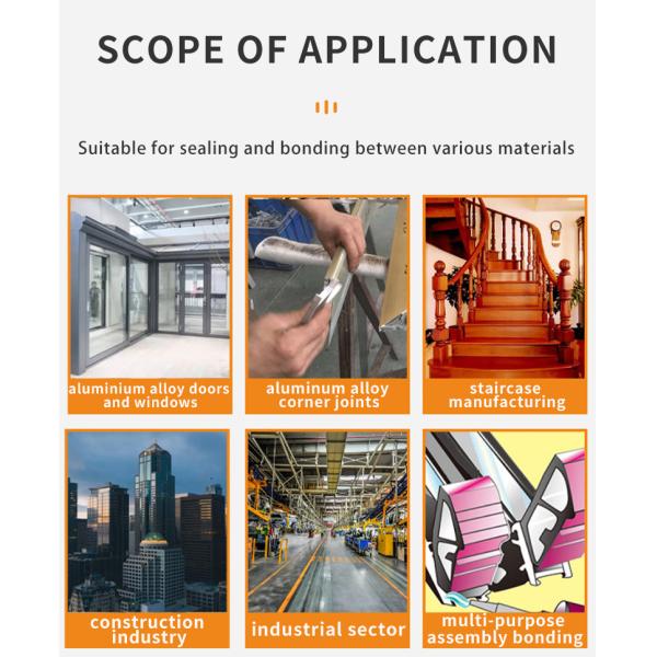 Professional Grade Single Component Adhesive Corner Sealant For Door & Window
