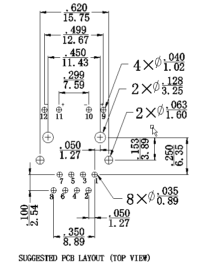 LPJD0012BGNL Vertical Mount RJ45 MOX-RJ45V-102 Cross 10/100 BASE-TX Magnetic