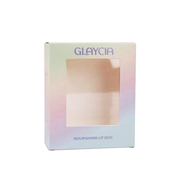 Personalized Custom Nourishing Lip Duo Paper Box With Transparency Window Packaging Boxes