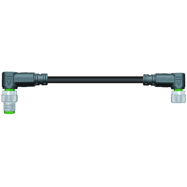 China IP67 M8 Connector Harness Double End Precast Wire Harness Male / Female Bend 3P PUR 3m wholesale