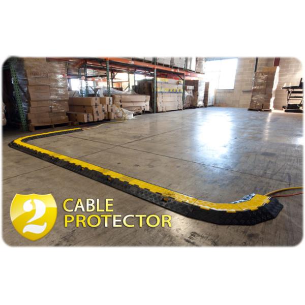 1000 * 250 * 50mm 2 Channel Cable Protector Ramp Heavy Duty For Outdoor Event