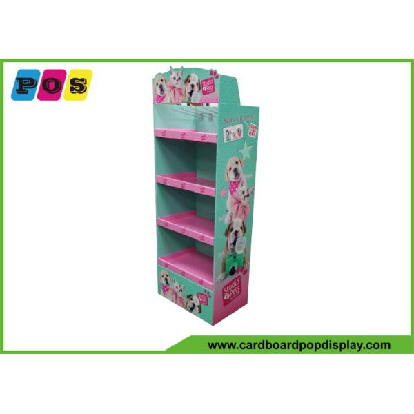 Retail Floor Cardboard Display Stands Install 5 Shelves For Box Packaging Bears FL165