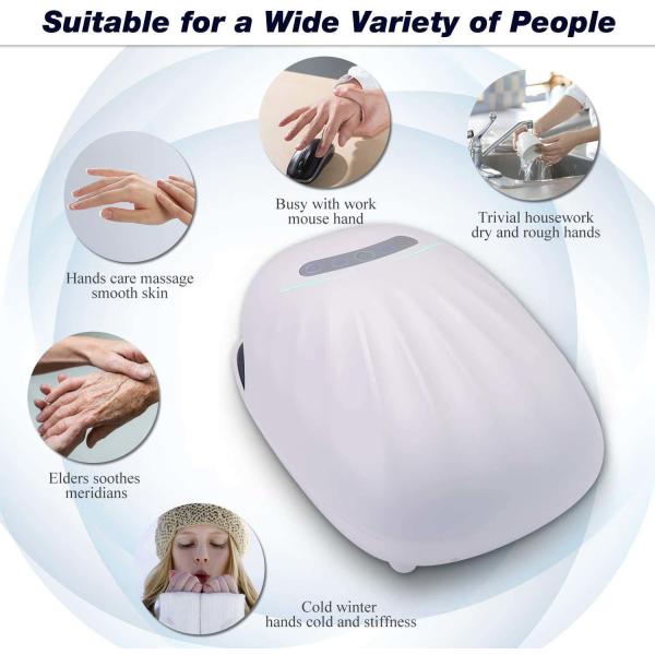 ROHS Adjustable Wireless Compression Hand Massager Rolling With Warm