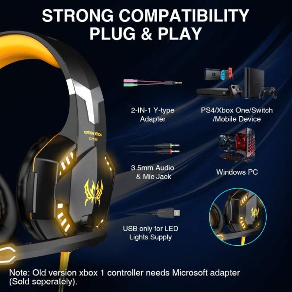 KOTION EACH G2000 100mA 2.2kohm Deep Bass Gaming Headset