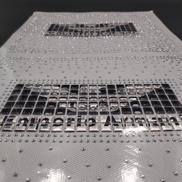 United Nations Logo Rhinestone Applique Patches Eco Friendly Customized Size