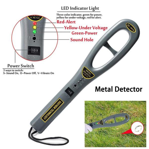 Simple Opration Security hand held Metal Detector Wand For 40 Hours Continuously Working