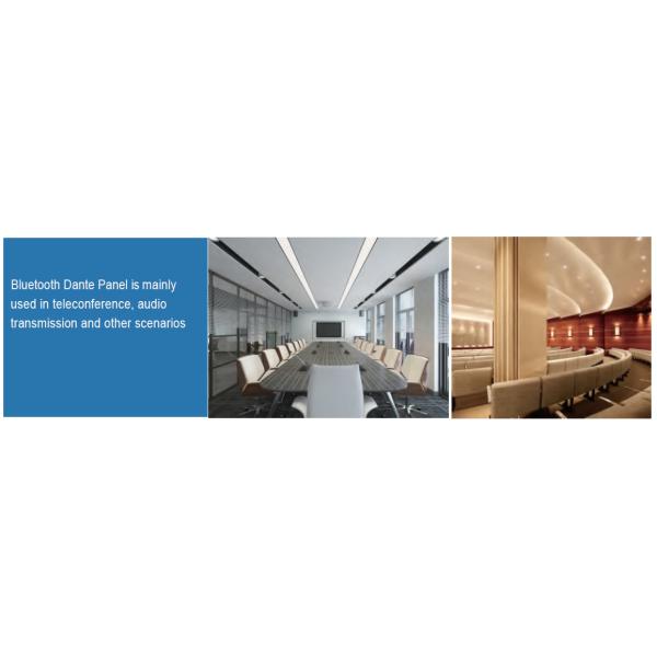 4CH Audio Video Bluetooth Dante Wall Plate Low Lantency IO For Telephone Conferences