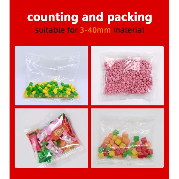 Automatic counting packing machine for plastic parts caps rubber silicone hardware