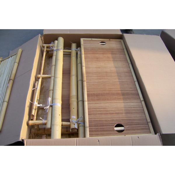 Tiki Bar Patio Outdoor Bar , Bamboo Set , Islander Tiki Bar With Palapa Top And Storage Space For Garden Patio Luau Party