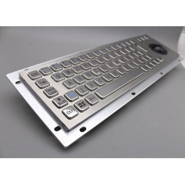 40counts/Mm IP65 SS304 Industrial Metal Keyboard With Trackball