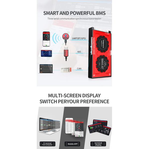 Daly Smart Bms 12S 36V 150A Solar Home Energy Storage System Li-Ion Battery Ess With Bluetooth/Rs485/Can Parallel Bms