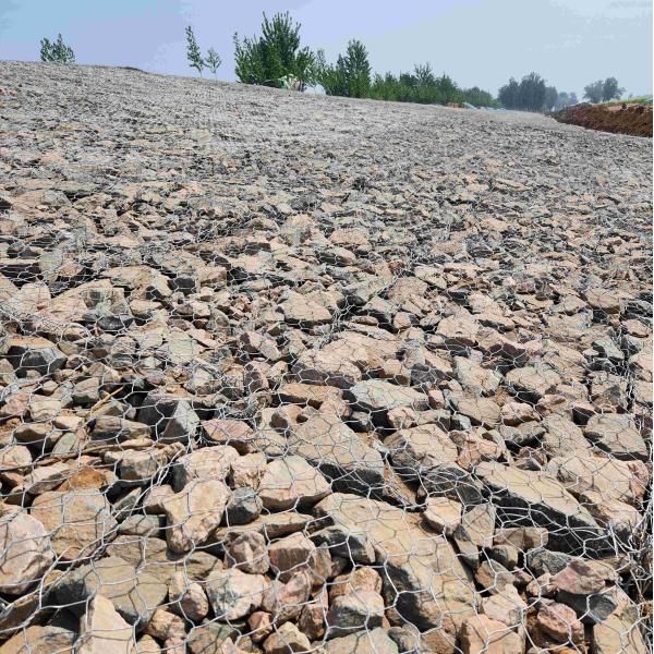 Woven Gabion Box Sewage Plant Corrosion Proof Reinforced Mesh Acid Alkali Resistance