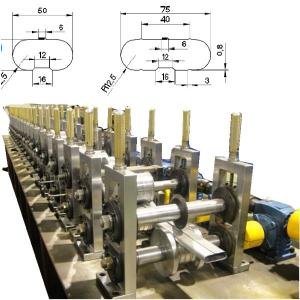 China Interlocked Light Keel Roll Forming Machine Oval Tube Gcr12mov wholesale
