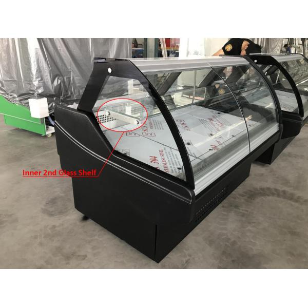 Fresh Meat Display Chiller Show Cases 1.5mts Fan Cooling