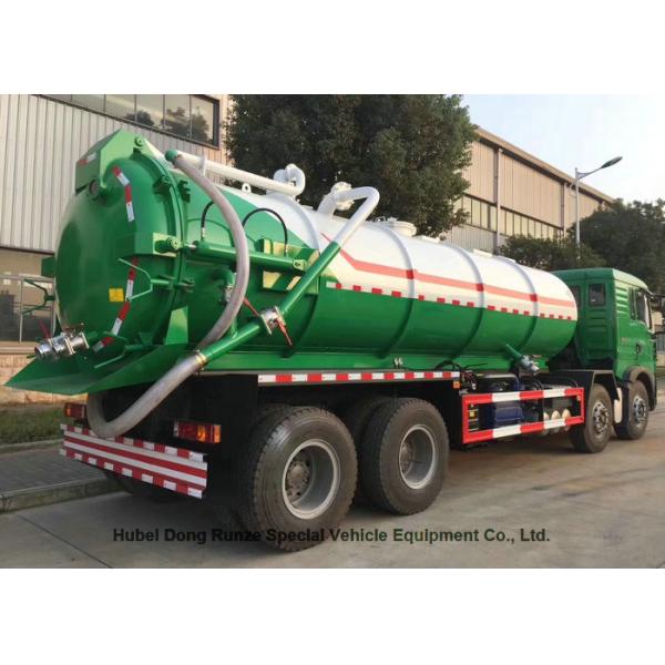 HOWO 8x4 Septic Vacuum Trucks , Sewage Removal Truck High Capacity