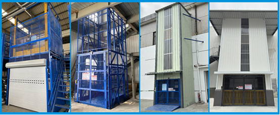 Hydraulic Guide Rail Lift in operation