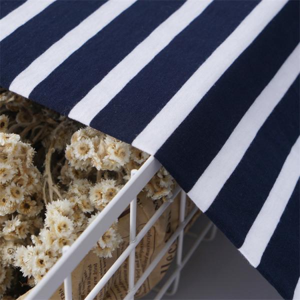 Durable Comfortable Natural And Simple Striped Material Fabric For T-Shirt