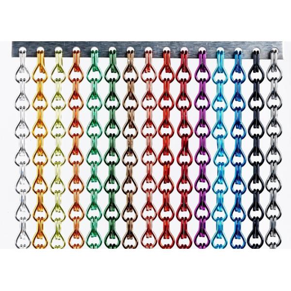 Fireproof Hanging Diy Lamp Shade Metal Mesh Drapery With Anodized Treatment