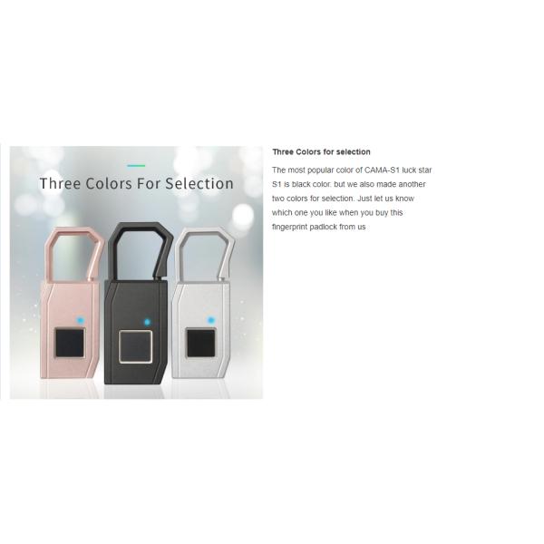 Aluminium Alloy Fingerprint Padlock Smart Biometric Lock For Gym Locker Lock