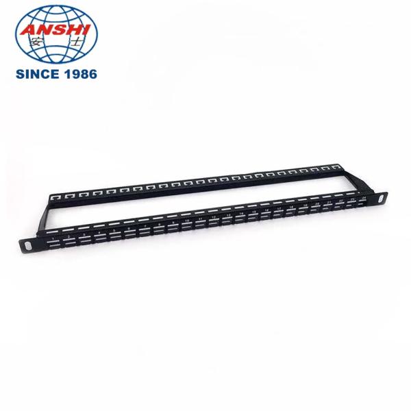 ANSHI 0.5U High Density Blank Patch Panel 24 Ports For UTP Keystone Jacks