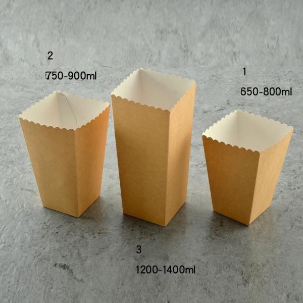 Food French Fries Chicken Packaging Disposable Kraft Paper Box for Benefit of Buyers