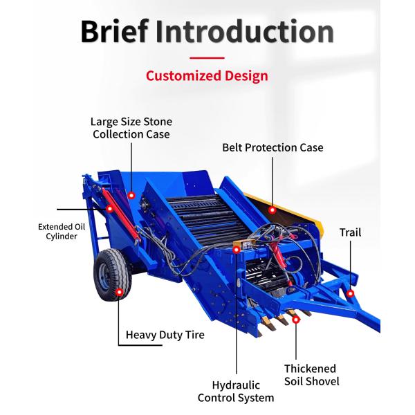 Tractor-Powered Stone Picker with Wide Application and Durable Structure for Improved Efficiency in Farmland and Orchards