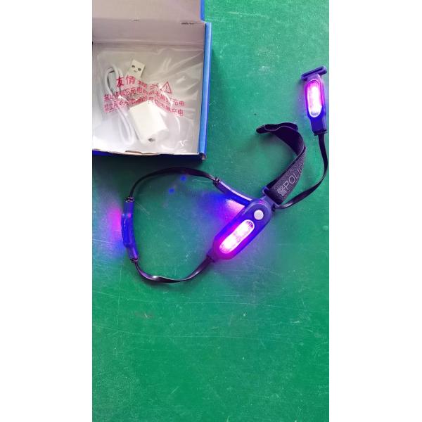 Head Mounted Traffic Duty Cap Lights Red And Blue Flashing