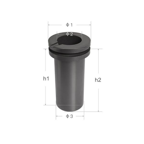 Black Gold Melt 2 Kg Crucible , 1.75 - 1.85g / Cm3 Lead Melting Crucible