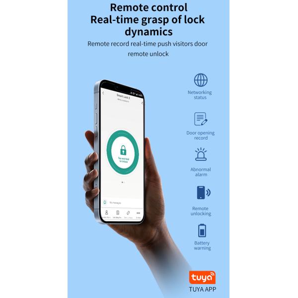Intelligent CNC Process Smart Door Lock Fingerprint Card Face Smart Lock
