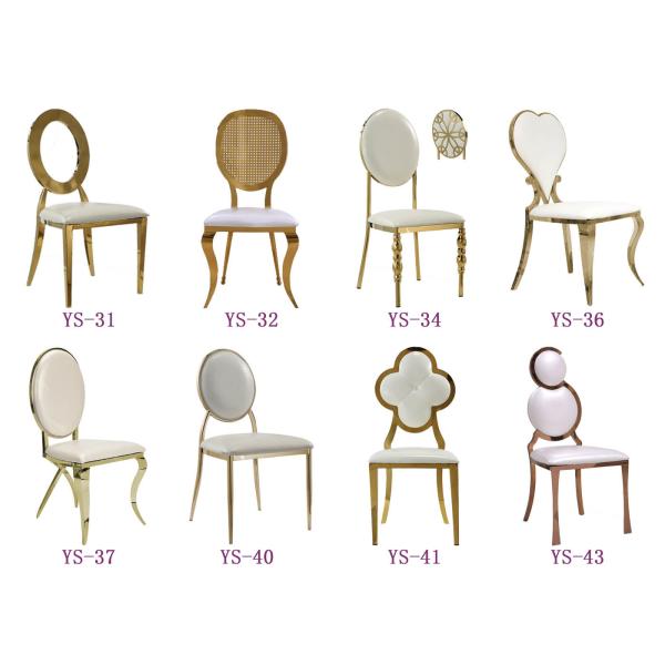 Rose Gold Color Wedding Chairs With Stainless Steel Frame (YS-40)