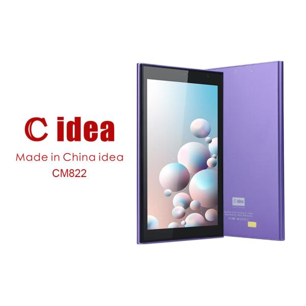 C idea 8 inch Android Tablet PC 8GB RAM 512GB ROM Quad Core 800*1280 HD Tablets with WIFI/SIM Card CM822 (Purple)
