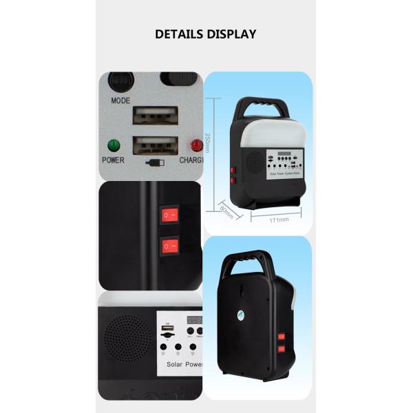 Outdoor Solar USB Rechargeable LED Camping Lamp Dimming Camping Lights IP55