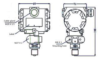 Wireless 24VDC SS316L High Precision Pressure Transmitter