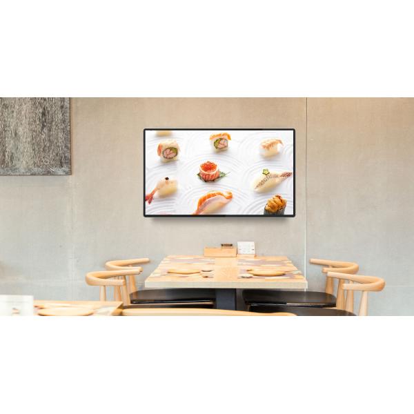 Wall Mount Advertising Display Touch Screen 43 Inch Menu Boards For Commercials