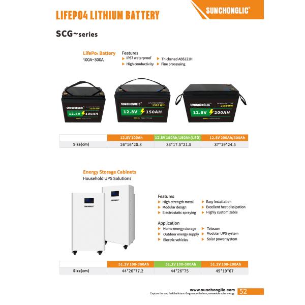 High Safety LiFePO4 Lithium Battery Output 12.8V 150ah Lifepo4 Battery