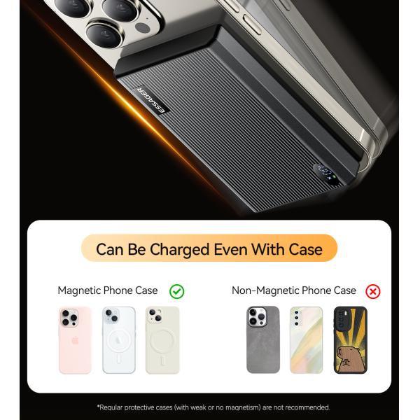 ESSAGER ES-D017 Series Wireless Charging Power Bank 10000mah Ultra Thin Fast Charging