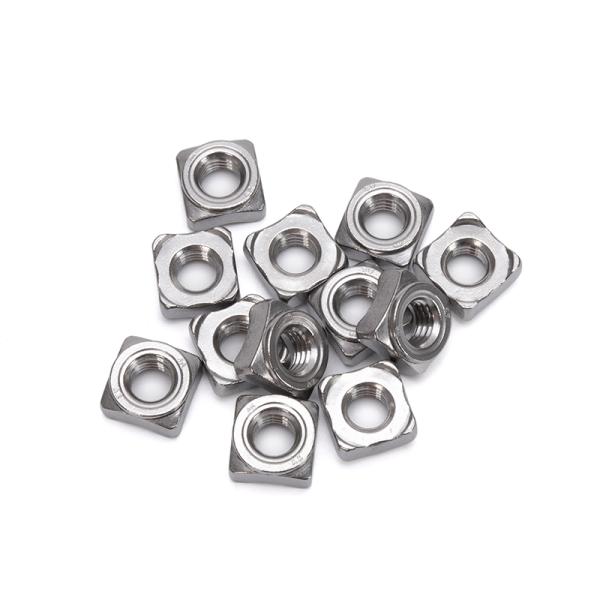 Polished Finish ANSI/ASME Standard Stainless Steel Square Spot Welding Nuts for Healthcare Industry