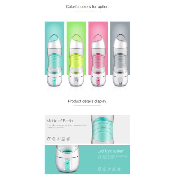 DIDI LED sport bottle multifunctional smart spray led bottle mist spray Beauty Moisturing humidifier
