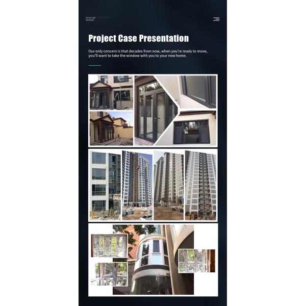 Wind Pressure Resistance Level 9 Triple Glazed Casement Windows for Custom Production