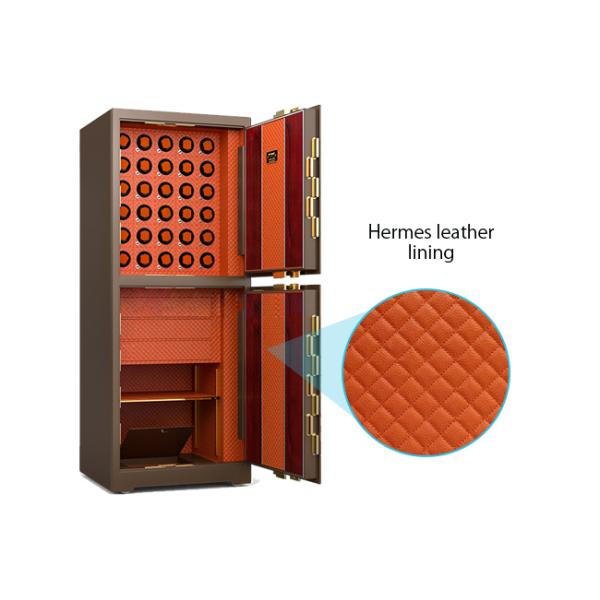 Watch Winder Jewelry Safe Box Double door Jewelry Drawer Intelligent Dual Alarm